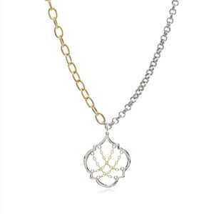 Sara Blaine/eSBe Hologram Mixed Metals Necklace
